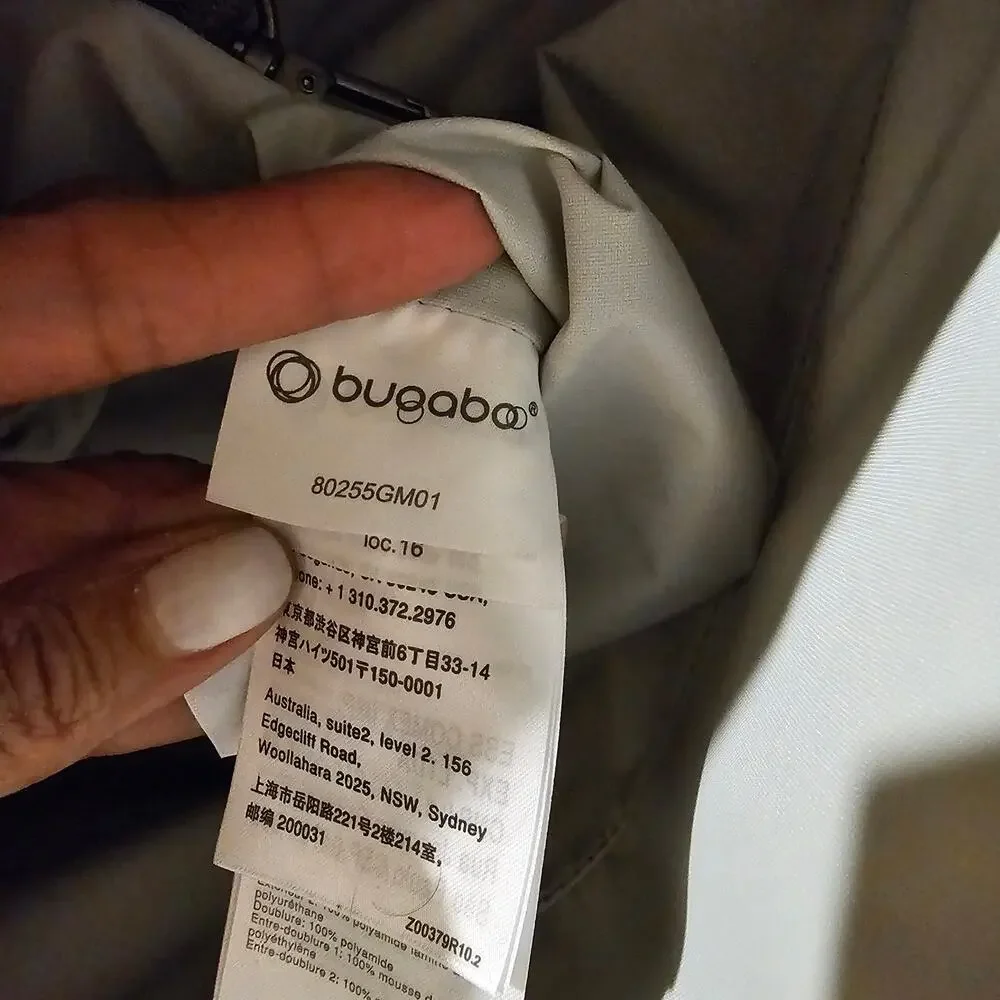 NWOT Bugaboo Bee XL Mammoth Gray Melange Bag